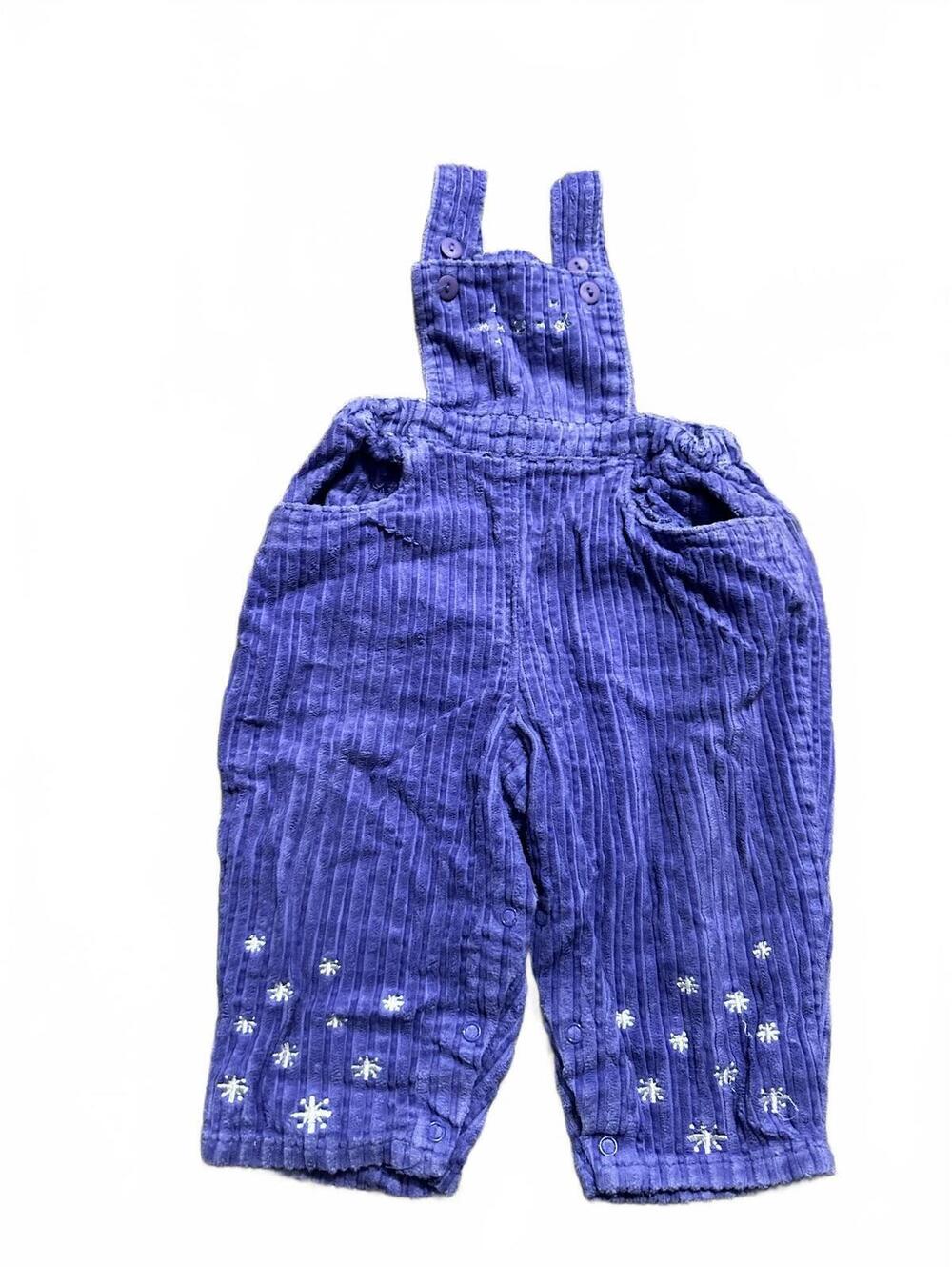 90s Cherokee Baby Purple Corduroy Overalls Size 12M